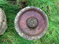 BIRD BATH & 2 ORNATE PLANTERS - 13