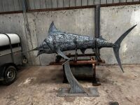 10' GALVANISED BLUE MARLIN SCULPTURE - 5