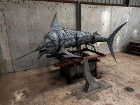 10' GALVANISED BLUE MARLIN SCULPTURE - 4