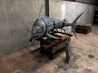 10' GALVANISED BLUE MARLIN SCULPTURE - 6