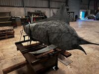 10' GALVANISED BLUE MARLIN SCULPTURE - 10