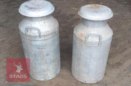 2 MILK CHURNS