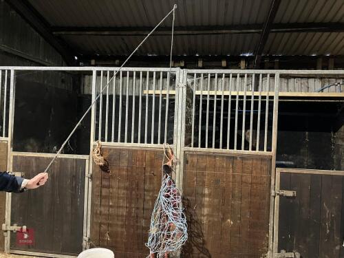 2 HORSE HAY NETS & HORSE WHIP