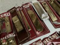 LARGE QTY OF BRASS DOOR ASSESSORIES - 10