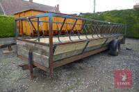 JOHN SHEPHERD 18' CATTLE FEED TRAILER