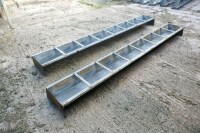 2 X HD GALV CATTLE FEED TROUGHS - 3