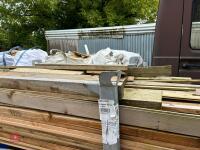 2 GALVANISED STILLAGES OF MIXED TIMBER - 4