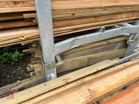 2 GALVANISED STILLAGES OF MIXED TIMBER - 8