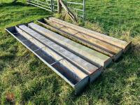 5 GALVANISED SHEEP FEED TROUGHS