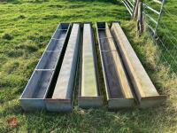 5 GALVANISED SHEEP FEED TROUGHS - 2