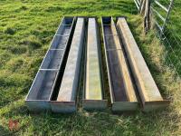 5 GALVANISED SHEEP FEED TROUGHS - 3