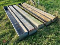 5 GALVANISED SHEEP FEED TROUGHS - 4