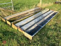 5 GALVANISED SHEEP FEED TROUGHS - 5