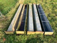 5 GALVANISED SHEEP FEED TROUGHS - 8