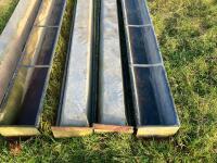 5 GALVANISED SHEEP FEED TROUGHS - 12