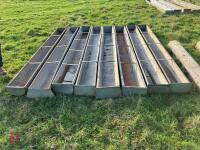 8 GALVANISED SHEEP FEED TROUGHS