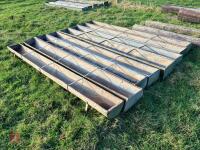 8 GALVANISED SHEEP FEED TROUGHS - 4