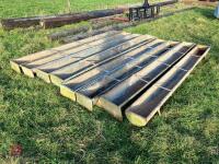 8 GALVANISED SHEEP FEED TROUGHS - 8