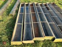 8 GALVANISED SHEEP FEED TROUGHS - 12