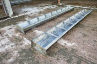 2 X HD GALV CATTLE FEED TROUGHS - 3