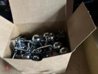 BOX OF CHROME END BRACKETS - 3