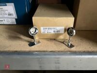 BOX OF CHROME END BRACKETS