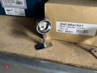 BOX OF CHROME END BRACKETS - 2