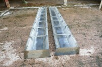 2 X HD GALV CATTLE FEED TROUGHS - 2