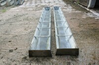 2 X HD GALV CATTLE FEED TROUGHS - 4