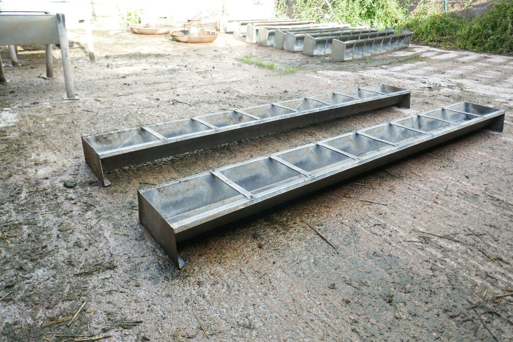 2 X HD GALV CATTLE FEED TROUGHS