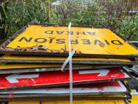 2 STILLAGES OF ROAD SIGNS - 2