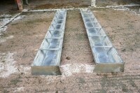 2 X HD GALV CATTLE FEED TROUGHS - 2