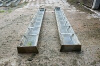2 X HD GALV CATTLE FEED TROUGHS - 3