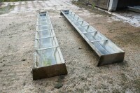 2 X HD GALV CATTLE FEED TROUGHS - 4