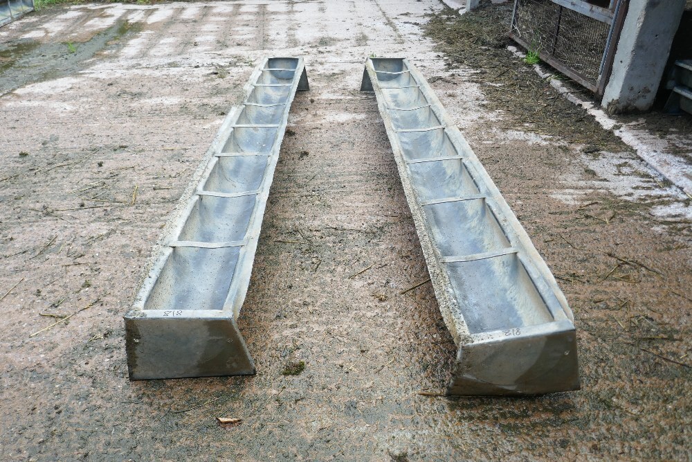 2 X GALV GROUND TROUGHS