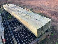 2 X 10' 5'' X 10'' X 10'' OAK GATE POSTS - 6