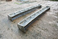 2 X GALV GROUND TROUGHS - 2