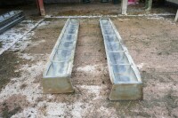 2 X GALV GROUND TROUGHS - 3