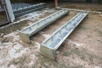 2 X GALV GROUND TROUGHS - 5