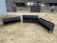 3 BLACK PIG FEEDERS