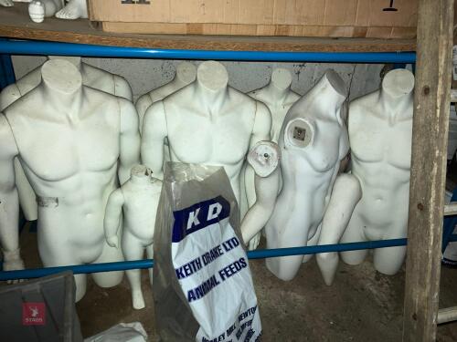 8 MALE CLOTHING MANNEQUINS