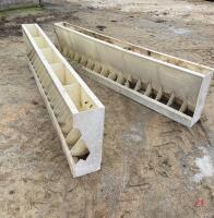 3 WHITE PIG FEEDERS