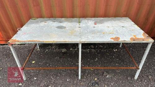 8 X 4 STEEL WORK BENCH