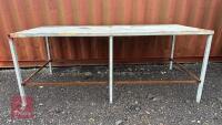 8 X 4 STEEL WORK BENCH - 2