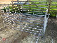 4 GALVANISED 6' SHEEP HURDLES - 11