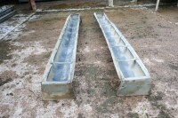 2 X GALV GROUND TROUGHS - 2