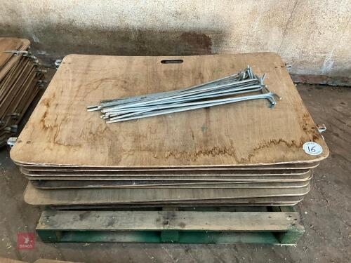 20 X 4' SHEARWELL LAMBING BOARDS (16)