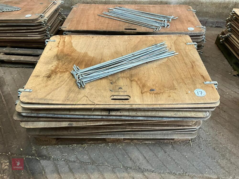 20 X 4' SHEARWELL LAMBING BOARDS (17)