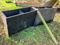 2 PLASTIC PIG FEEDERS - 8