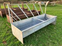 7' 8'' GALVANISED FEED BARRIER TROUGH